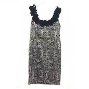 Maggy London floral dress with flower sleeves, 14